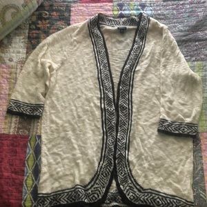 Cream and black Torrid cardigan